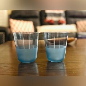 NWOT Pottery Barn tumblers 13 oz sky color LSA International matte